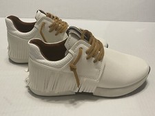Ladies SHU SHOP Pepa Street Sneaker with Fringe White / SIZE 6 New With Box