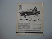 advertising Pubblicità 1963 FIAT 1300/1500 BERLINA VIGNALE