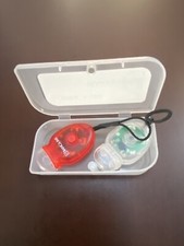 2 MINI TORCE A LED PUBBLICITARIE ROSSO E BIANCO CON LUCI A INTERMITTENZA E FISSA