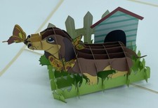 Bassotto cane 3D pop up card