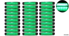 30X 6 LED Green Light Marker