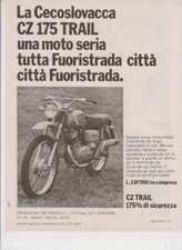 advertising Pubblicità MOTO CZ 175 TRAIL 1974 MOTOCECOSLOVACCHE ENDURO -EPOCA