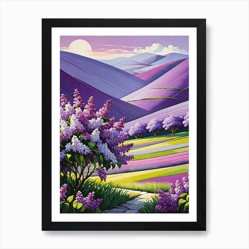 Quadro lila dipinto stampa - lila,
