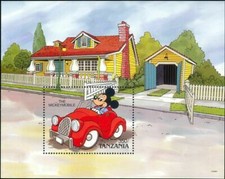 Tanzania 1990 Disney Topolino Cars Trasporto Cartoni Animati Animazione Film m/s MNH