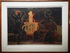 SALVATORE FIUME grande serigrafia In Cornice  Prova Artista MAESTRI DEL 900