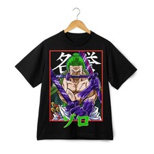 One Piece Zoro T-Shirt Spadaccino Anime Grafica Maglietta Cool Streetwear Manga Design