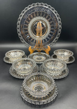 Servizio set torta dolce macedonia insalata portata vetro M.I.L.A argento 925