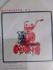 CAB MOTOZAPPA Z4 Brochure Originale MOTORE JLO 101 SESTO S. GIOVANNI MILANO