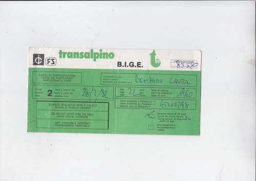 Biglietto treno ferrovie - fs,