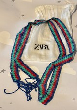 Zara Collana Sciarpa Perline Perline Azteca Nuova con Etichetta