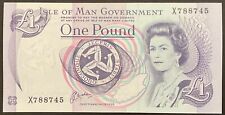 1 POUND ISLE OF MAN GOVERNMENT BANCONOTA 1 STERLINA REGINA ELISABETTA IIa