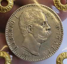 REGNO D' ITALIA  UMBERTO I  2 LIRE   1° TIPO   1882   PERIZIATA BB/SPL