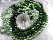 Sensuale Collana Di Perle Lunga in nobile Verde Tönen Colore und Lunghezze