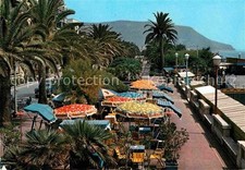 Pietra Ligure Passeggiata a mare Promenade Strassencafes Palmen
