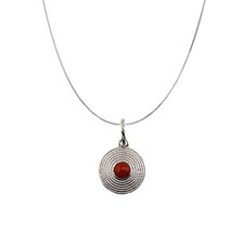 Ciondolo Corbula Corallo Rosso Naturale Amuleto Artigianale argento 925