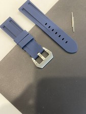 CINTURINO GOMMA Per Panerai  22Mm…PANERAI RUBBER STRAP 22mm Blue…