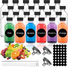 24 Pezzi Bottigliette Di Vetro Piccole, 60Ml Bottiglie Liquore Mignon Di Riutili