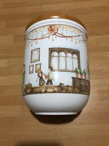Barattolo ceramica decorato - in,