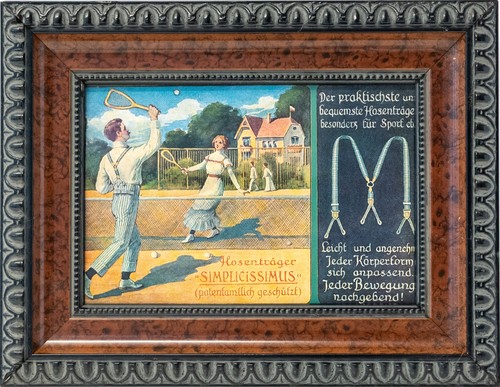 Bretelle tennis humor 1900 - tennis,