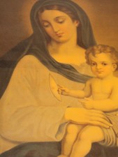  antico quadro fine 800 madonna del latte natività gesù bambino 