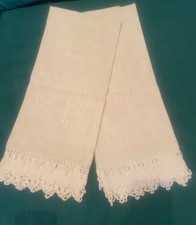 Coppia Antichi asciugamani in