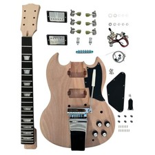 Kit chitarra elettrica sg non finita bigsby con tutto l'hardware
