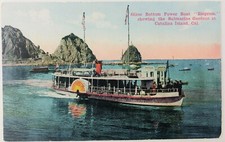 Barca a motore vintage Catalina Island California CA fondo vetro barca meteora co 