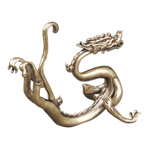 Antica statuina drago - , ottone