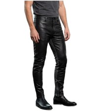 Pantalone biker uomo nero vera