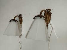 coppia applique abat jour da parete  stile impero   anni '30