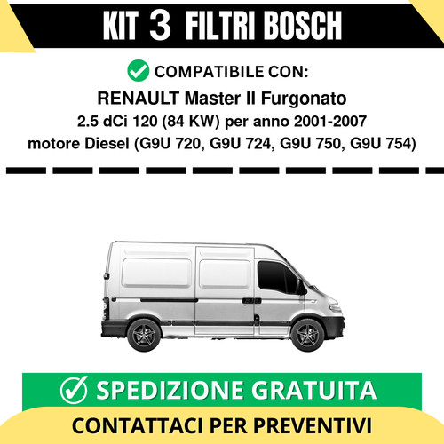 Kit filtri bosch renault - kit,