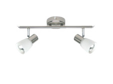 Lampada x parete Lampadario cromato 2 faretti luci 40 W Brilliant 35813/77 Luca