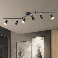 Faretti LED Da Soffitto Orientabili Con 6 Luci - Lampadario Da Soffitto Moderna 