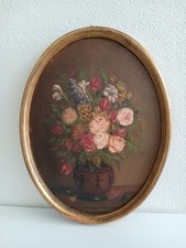 Antico Quadro Dipinto Fiori