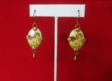 Coppia di orecchini vintage ovale porcellana angelo cabochon (Raffaello "Cherubini")