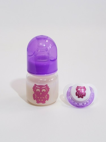 Set bottiglia ciuccio owl - set, e