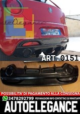 0151 DIFFUSORE ALFA ROMEO MITO SOTTO PARAURTI POSTERIORE ESTRATTORE DAM NERO