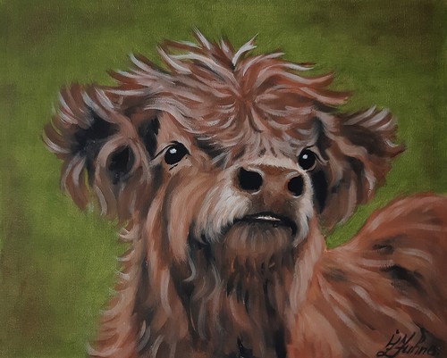 Quadro mucca fattoria arte