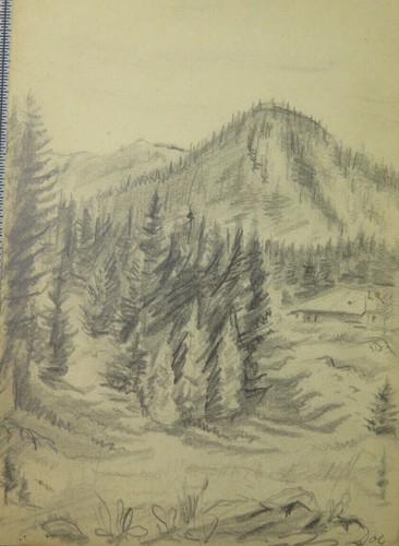 Paesaggio alpino disegno anni - alpino,