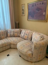 Divano angolare in pelle, di