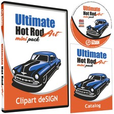 HOT ROD CLIPART-TAGLIERINA VINILE PLOTTER IMMAGINI-EPS VETTORIALE CLIP ART CD