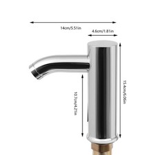 Rubinetto per lavabo con sensore touchless a infrarossi in acciaio Inox con tubo