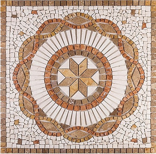 Rosone mosaico marmo - mosaico,
