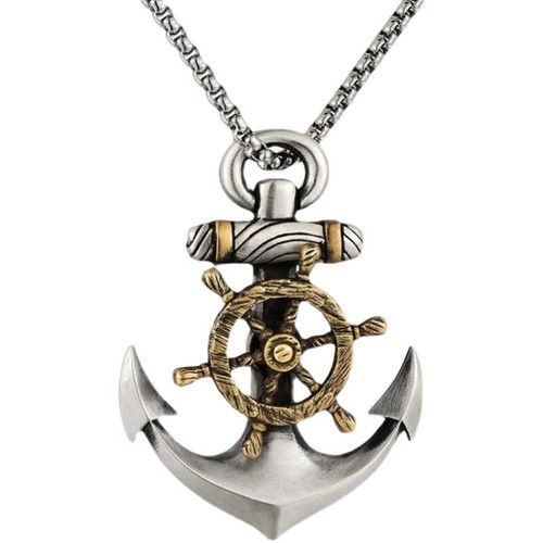 Collana uomo grande acciaio - collana,