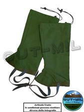 Ghette impermeabili usate verdi originali Esercito Inglese protezione pantaloni