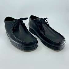 Scarpe stringate Clarks Originals taglia 10 EU 43 Wallabee nere in pelle liscia