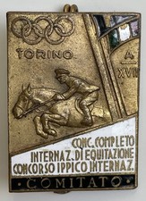 Distintivo Concorso Completo Equitazione Ippico Comitato 1939 Torino