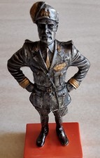 STATUA SCULTURA DUCE COLLEZIONISMO COLORE GRIGIO-ORO MUSSOLINI