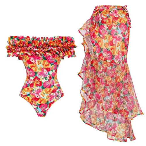 Costume intero floreale - intero,