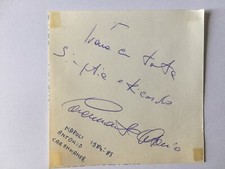 Autografo ANTONIO CARENNANTE-SSC Napoli 84/85-foglio-DI PERSONA-Napoli-U21 ITALIA